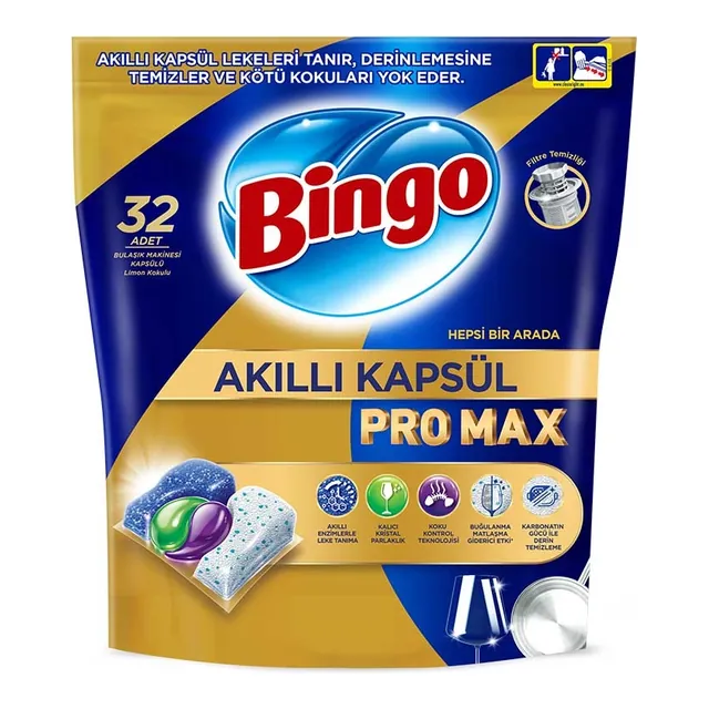 Bingo Akıllı Kapsül Pro Max Bulaşık Makinesi Kapsülü 32'li