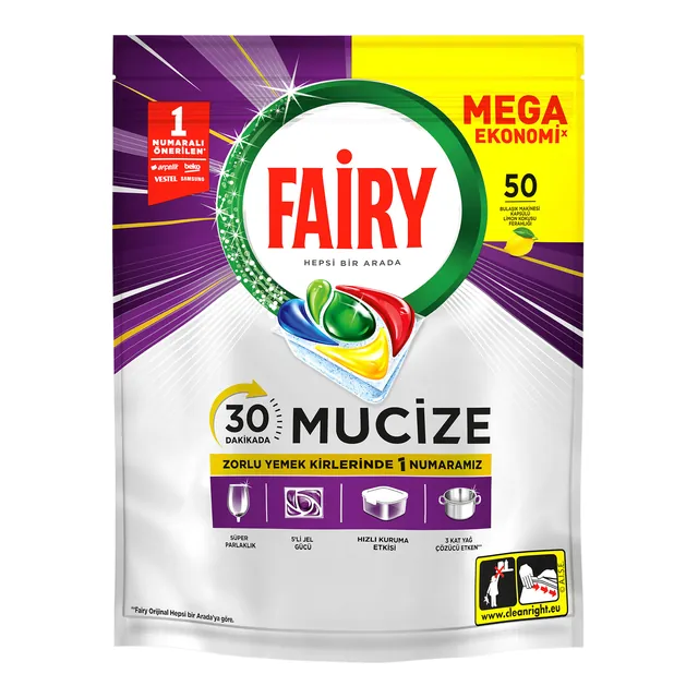 Fairy Mucize Bulaşık Makinesi Kapsülü 50'li