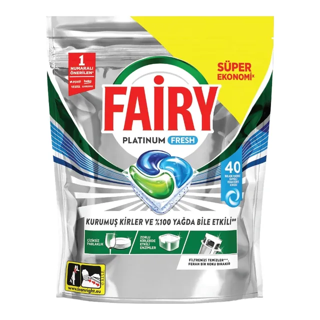 Fairy Platinum Fresh Bulaşık Makinesi Kapsülü 40'lı