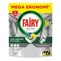 Fairy Platinum Limon Kokulu Bulaşık Makinesi Kapsülü 72'li