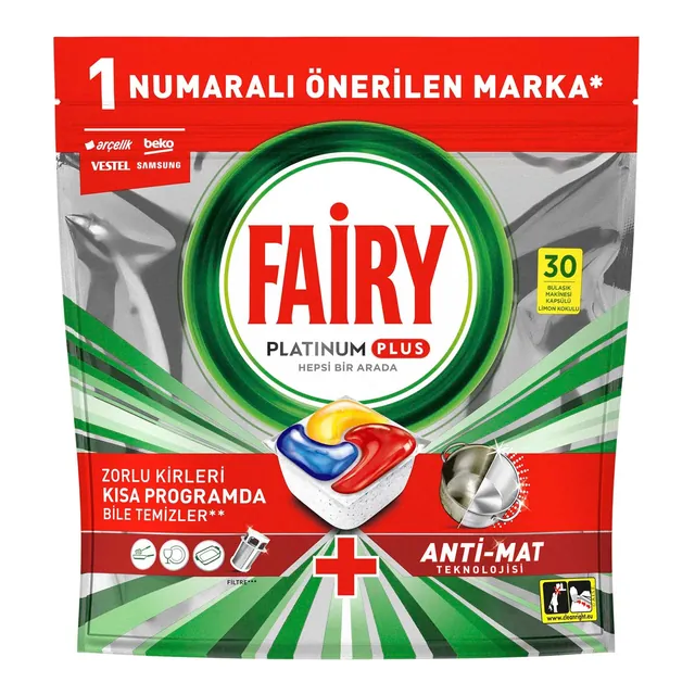 Fairy Platinum Plus Bulaşık Makinesi Kapsülü 30'lu
