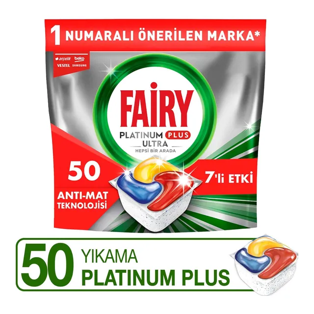 Fairy Platinum Plus Ultra Bulaşık Makinesi Kapsülü 50'li