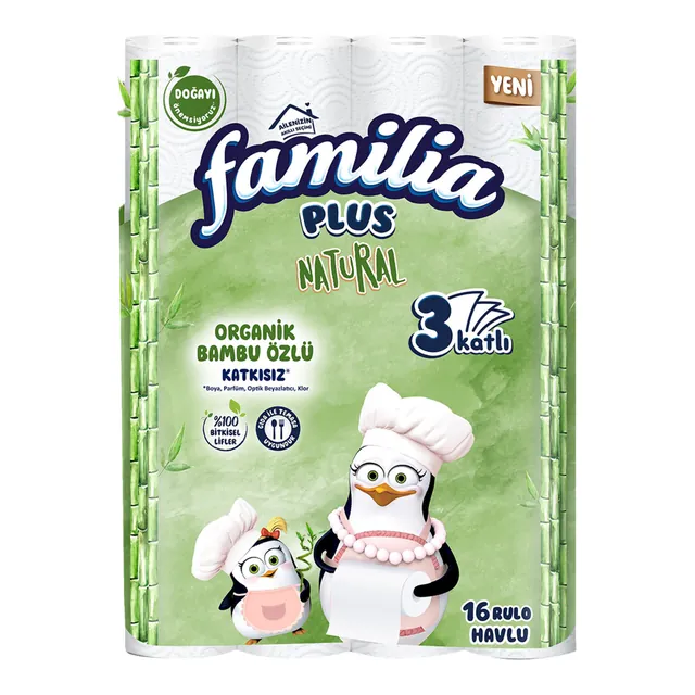 Familia Plus Natural Havlu 16'lı