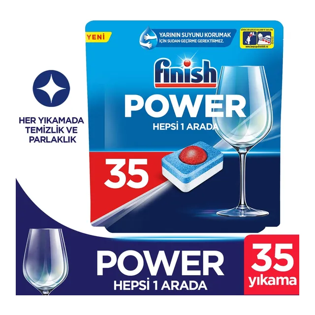 Finish Power Hepsi 1 Arada Bulaşık Makinesi Tableti 35'li