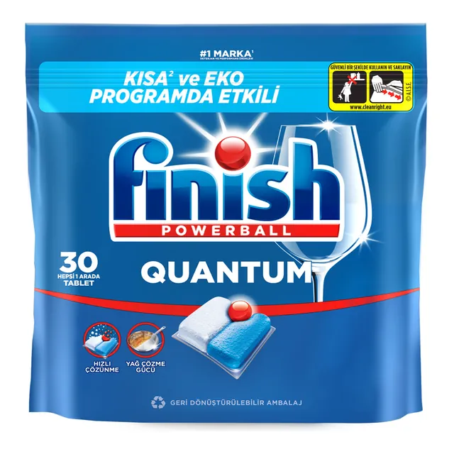 Finish Quantum Hepsi Bir Arada Bulaşık Makinesi Tableti 30'lu