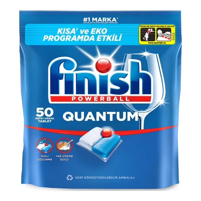 Finish Quantum Hepsi 1 Arada Bulaşık Makinesi Tableti 50'li