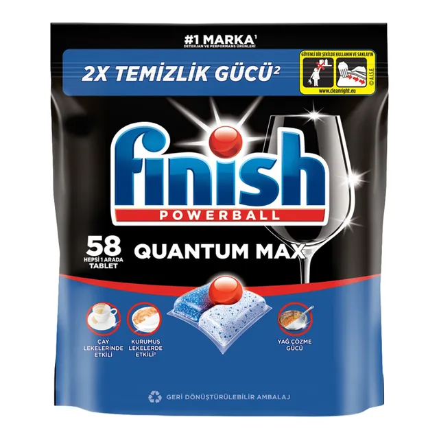 Finish Quantum Max Bulaşık Makinesi Tableti 58'li