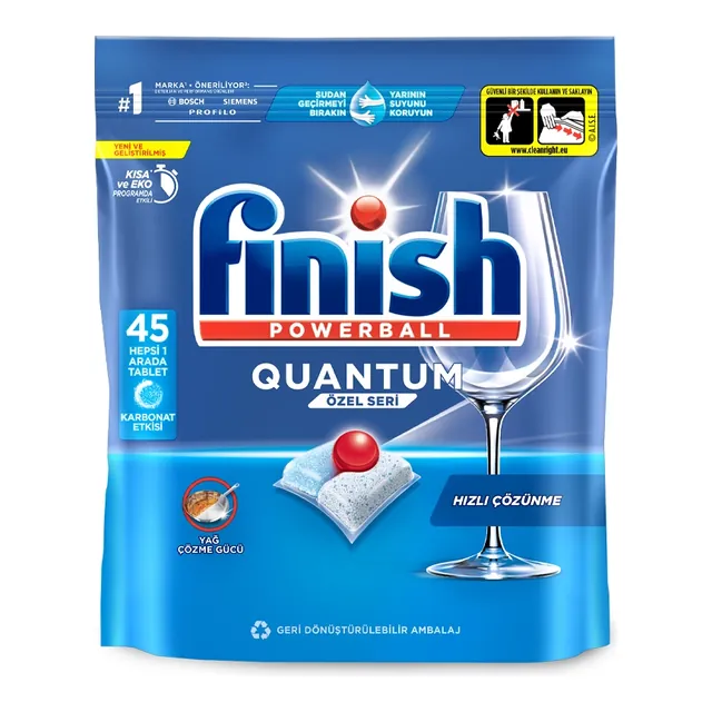 Finish Quantum Özel Seri Bulaşık Makinesi Tableti 45'li