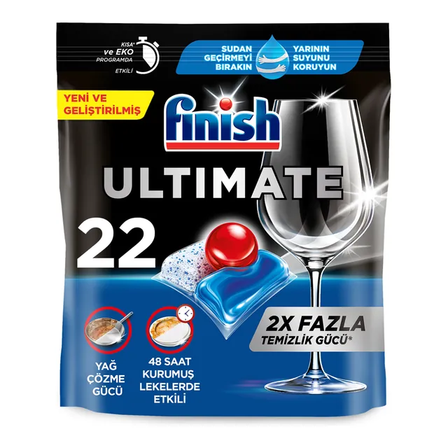 Finish Ultimate Hepsi 1 Arada Bulaşık Makinesi Tableti 22'li