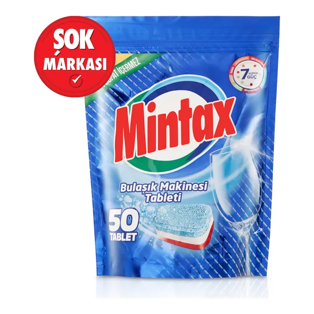 Mintax 9 Güç Bulaşık Makinesi Tableti 50'li