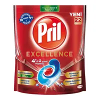 Pril Excellence 4'ü 1 Arada Bulaşık Makinesi Kapsülü 22'li