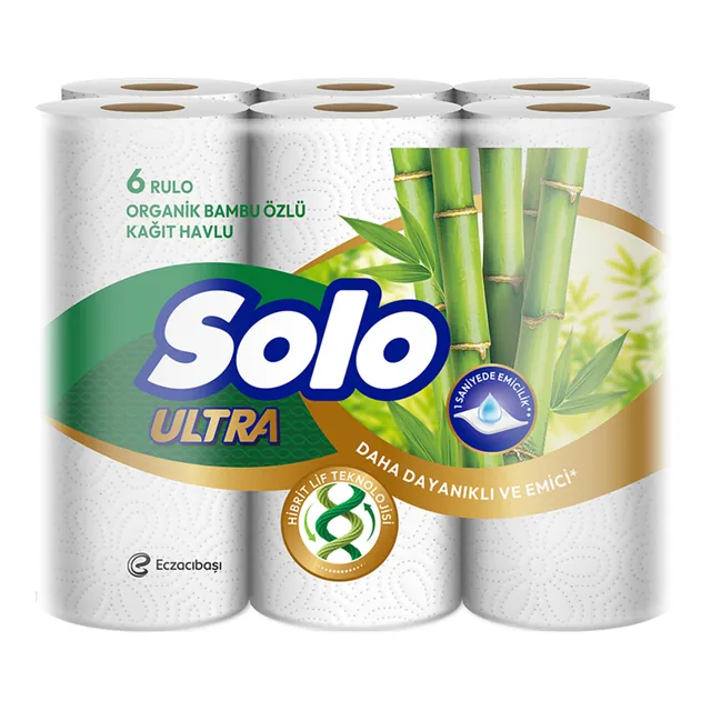 Solo Ultra Organik Bambu Özlü Havlu 6'lı