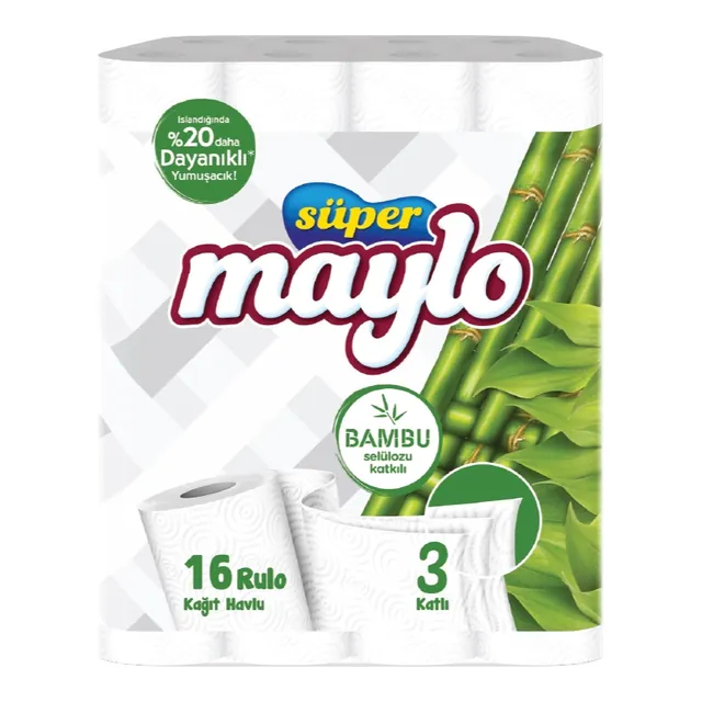 Süper Maylo Bambu Katkılı Kağıt Havlu 16'lı