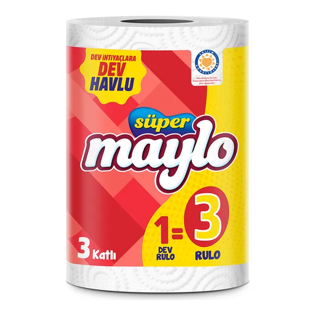 Süper Maylo Dev Havlu 1=3 Rulo