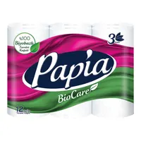 Papia Biocare 3 Katlı Tuvalet Kağıdı 12'li