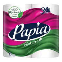 Papia BioCare Tuvalet Kağıdı 3 Katlı 8'li