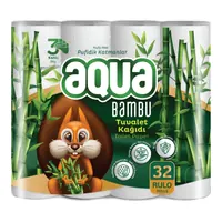 Aqua Bambu 3 Katlı Tuvalet Kağıdı 32'li