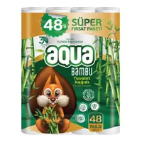 Aqua Bambu 3 Katlı Tuvalet Kağıdı 48'li